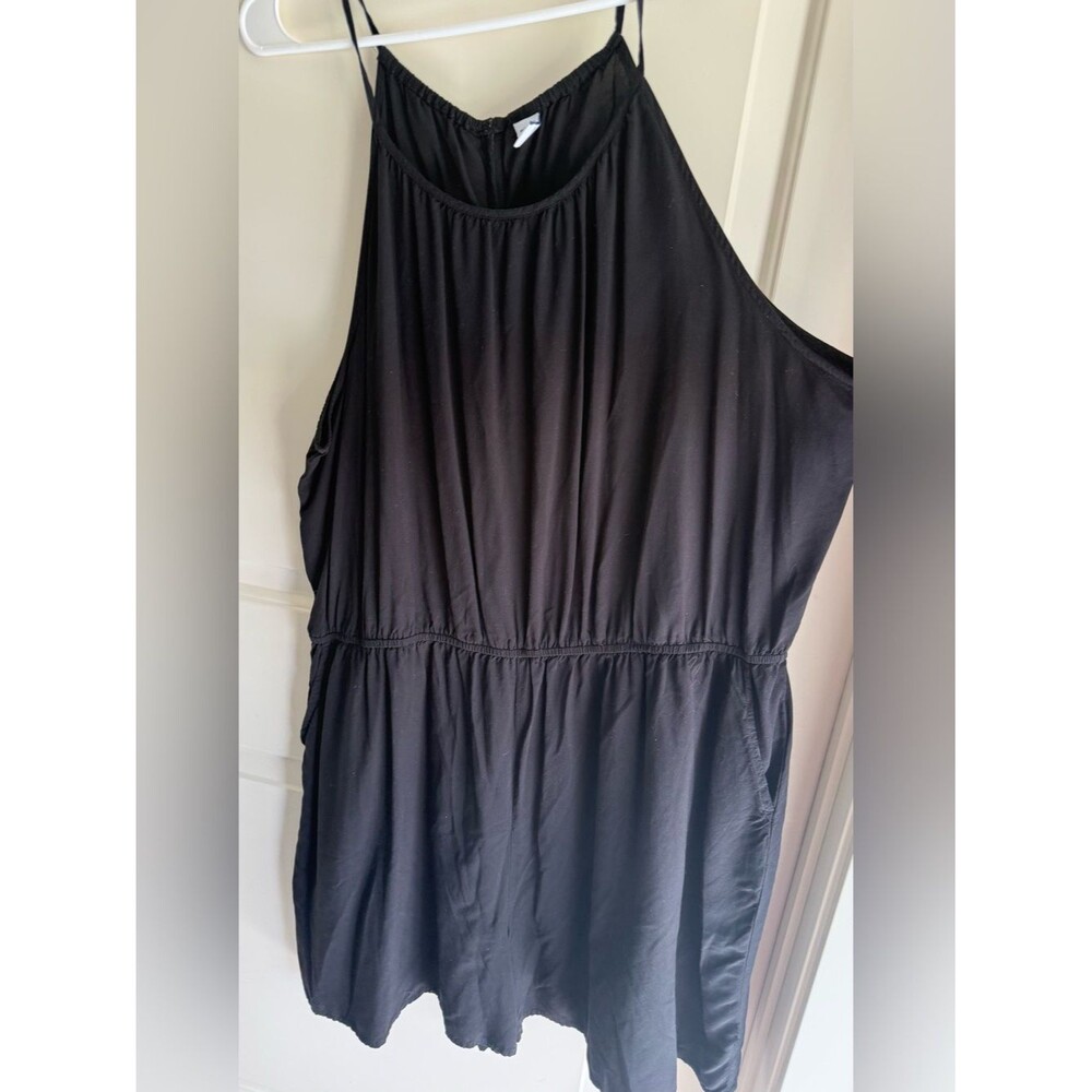 Old Navy Black Sleeveless Romper with Elastic Waist XXL